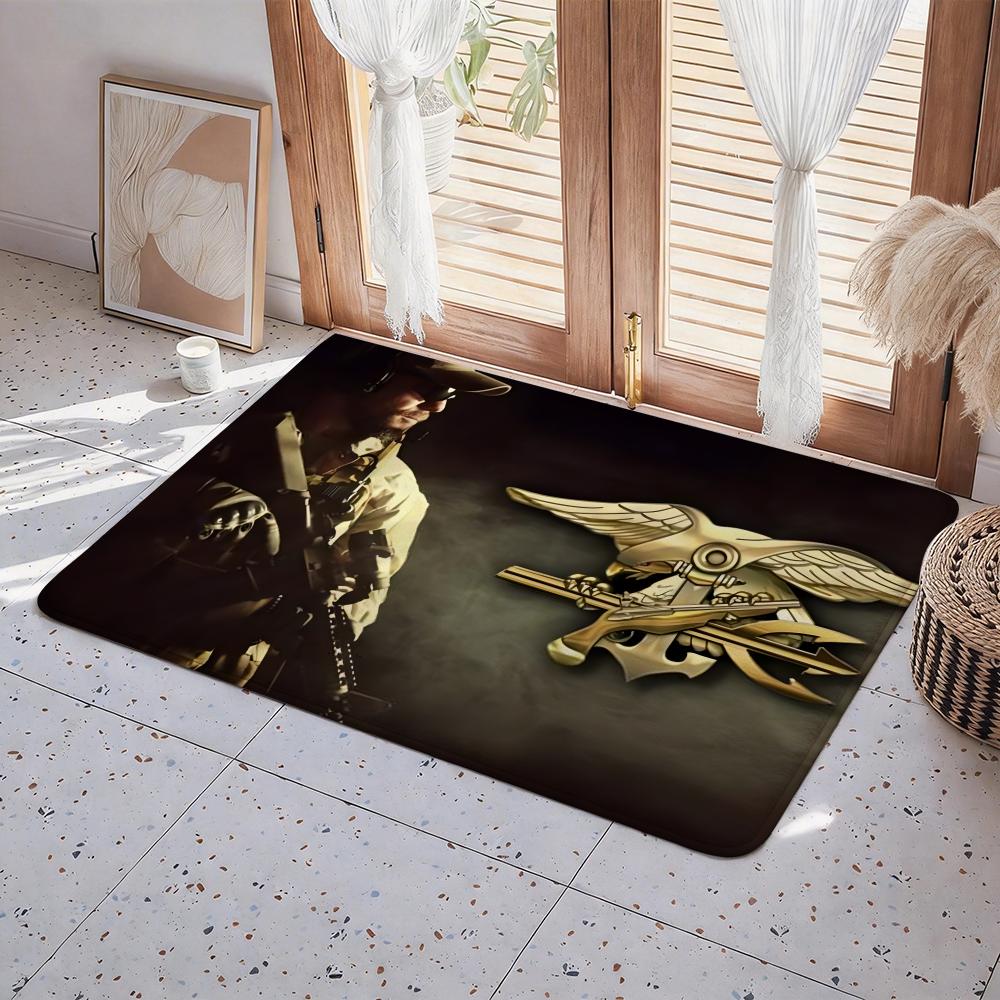Military U US Navy Seals Floor Mat Eco  Flannel Doormat Non Slip Odorless Indoor Floor Rug Soft Short Plush Home Mat