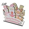 Functional Wooden Art Decor Christmas Theme Napkin Holder Decorative Holiday Paper Towel Stand Table Centerpiece Decoration HD UV Printing Organizer