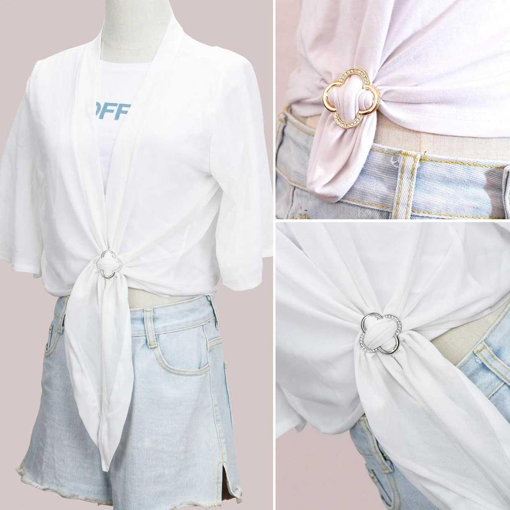 1PC Fashion High-end Elegant Clothing Knotted Buckle Ring Silk Scarf Buckle All Match Fixed Buckle Accessories