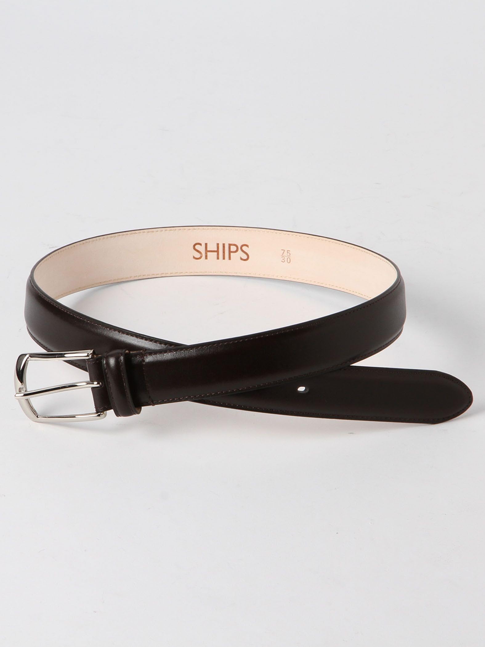 [SHIPS] SHIPS ANNONAY French Calf Belt for Men 118131094 Brown 80