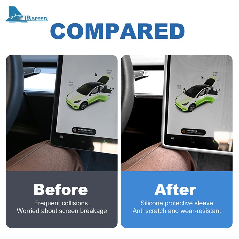 For Tesla Model 3 Highland 2025 Model Y Juniper 2025-up Silicone Screen Frame Display Edge Protector Central Control Accessores