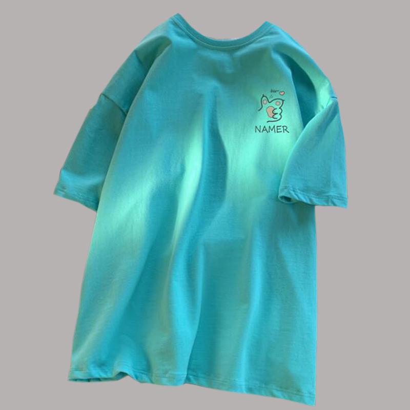 Original Cotton Short Sleeve Women's Casual Summer Loose Simple Trend Tops