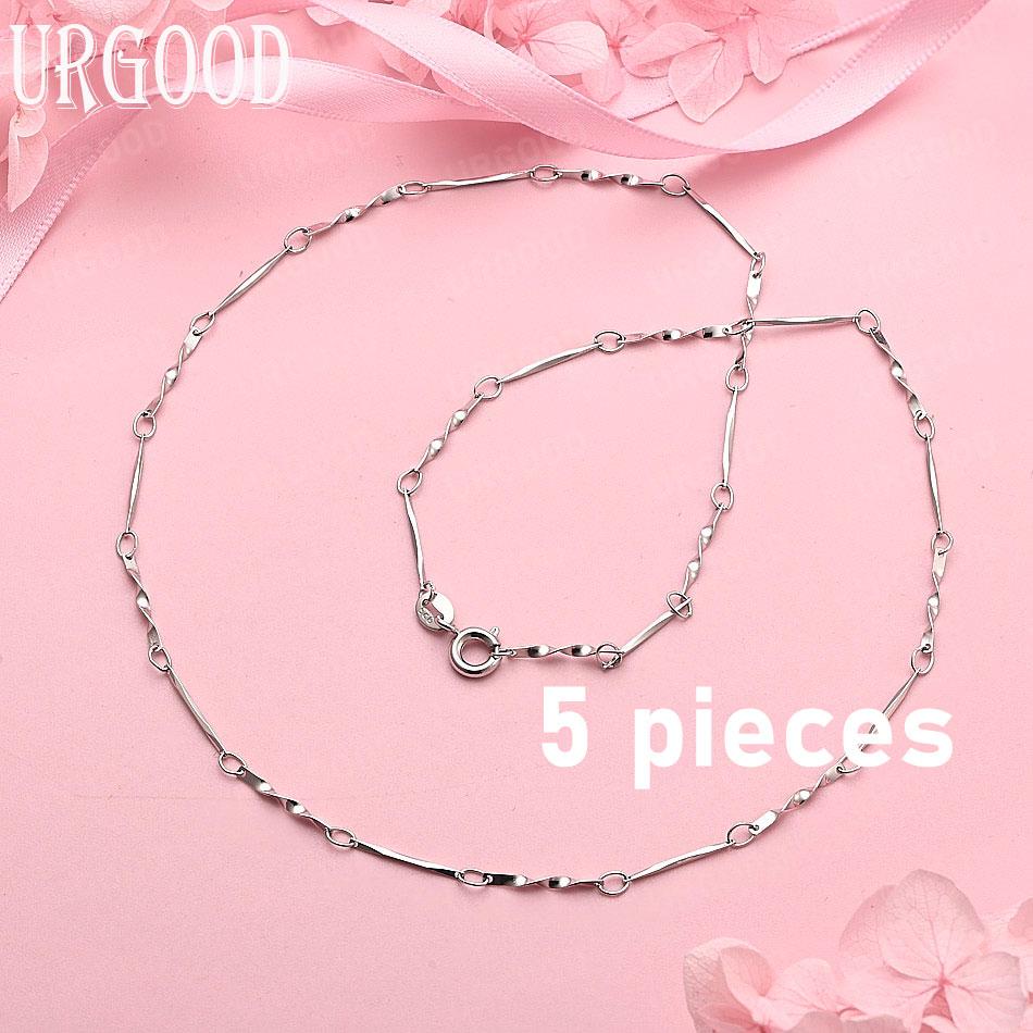 925 Sterling Silver Wedding Necklace Men Women Gifts Fashion Jewelry