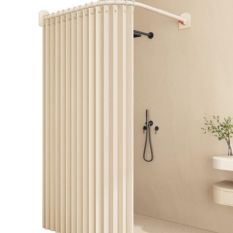 Handun Punch-Free Extendable Shower Curtain Set