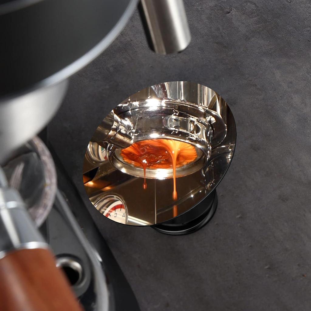 Coffee Extraction Mirror Stainless Steel Magnetic Reflector Base Rotating Coffee Extractor Mirror for Coffee Machine Accessories