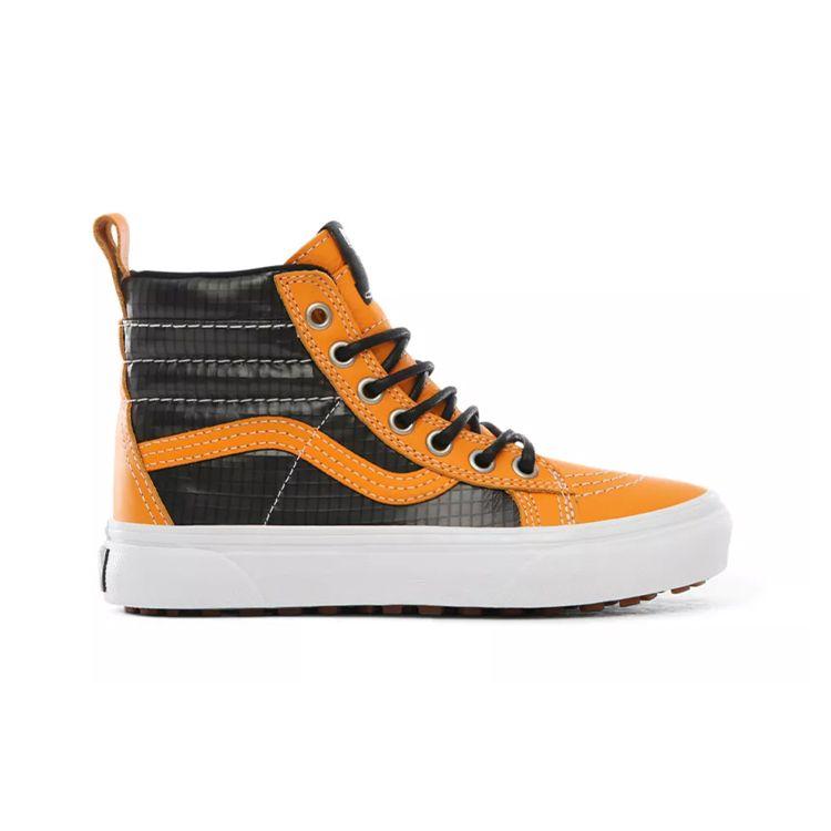 Vans Sk8 Mte Comfortable Casual High Top Kids Skate Shoes Kids Sneakers Black Yellow VN0A2XSN2NF