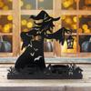 Witches Shape Iron Candle Holder,Witches Lamp Candle Stand for Halloween Party and Haunteds House Display