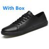 Fashion Men Casual Shoes High Quality Men's Designer Flat Shoes Genuine Leather Black Sneakers Man White Fashion Leisure Walk Sneakers