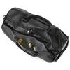 Men'S Leather Travel Bag Dry And Wet Separation Black Cowhide Luggage Large Capacity Portable Fitness Bag With Shoe Space