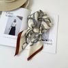 Fashion versatile herringbone pattern cotton and linen silk scarf high-end chain printing square scarf decorative scarf women's scarf