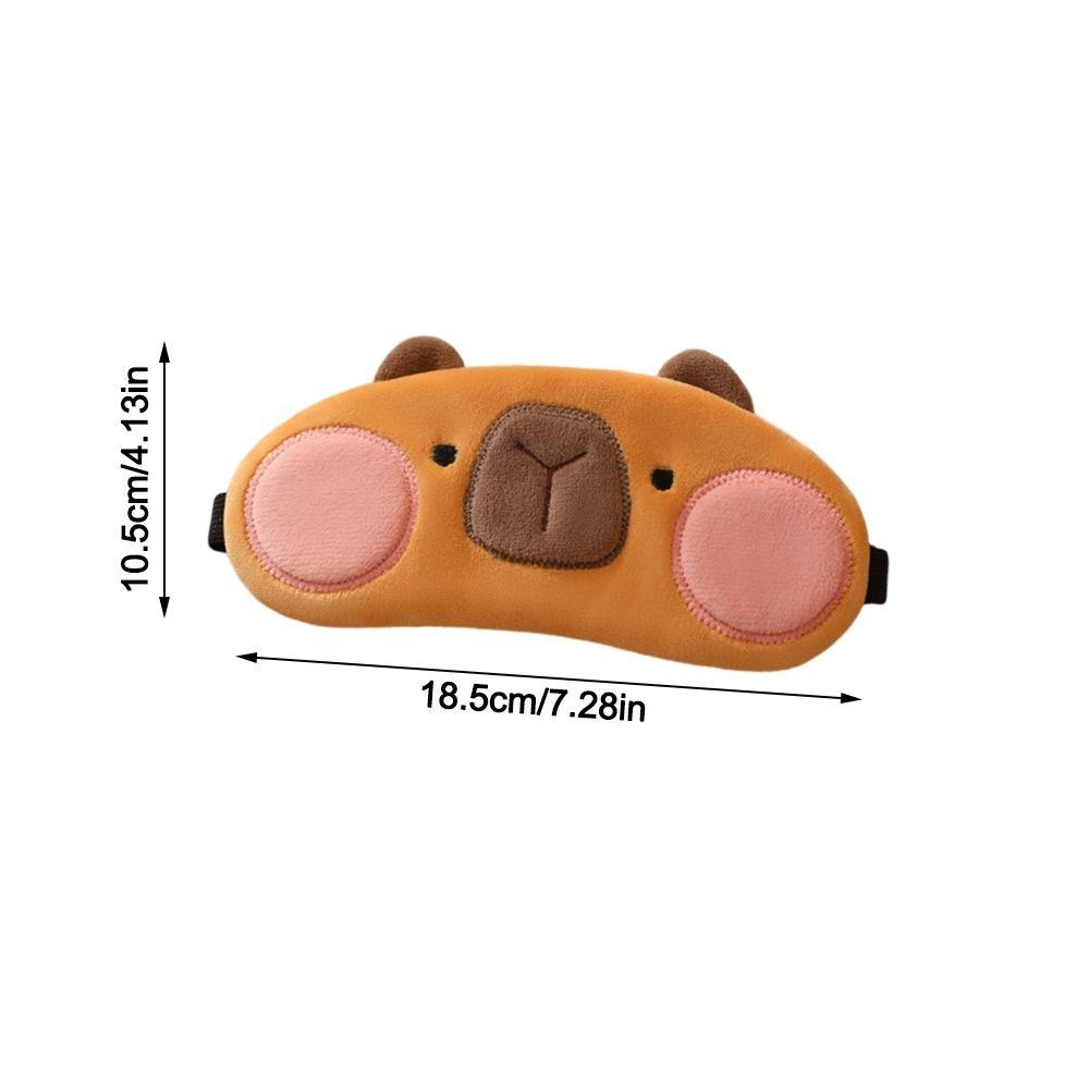 Cooler Cold Gel Kapibala Capybara Sleeping Eyepatch Breathable Plush Eye Patch  Travel Rest Relax