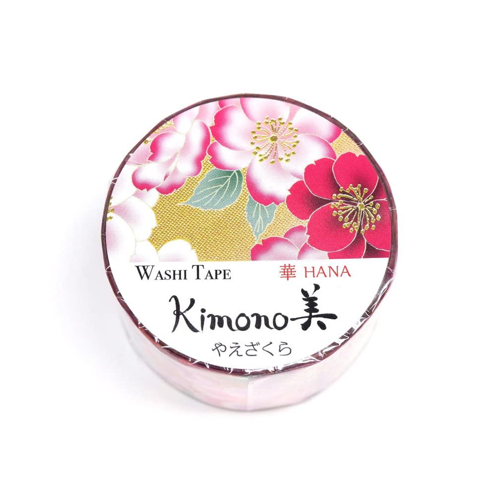 Kamiiso Kimono Beauty Yaezakura 25mm x 5m Washi Foil GR-1062 Paper,