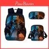 Godzilla Backpack Set With Nylon Material For School And Travel Use