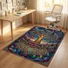 Tree Life Fantasy Theme Soft Crystal Velvet Rug Custom Name & Text Print Non Slip Floor Rug for Bedroom Living Room