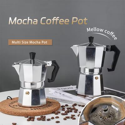 Moka Pot Classic Italian Café Brewing Tools Cafeteira Expresso 50/100/150/300/450ml Alumínio Acessórios para Café Máquina de Café Italiana
