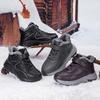 Winter velvet warm waterproof leather shoes for the elderly mother shoes large cotton shoes snow boots women's sports elderly walking shoes