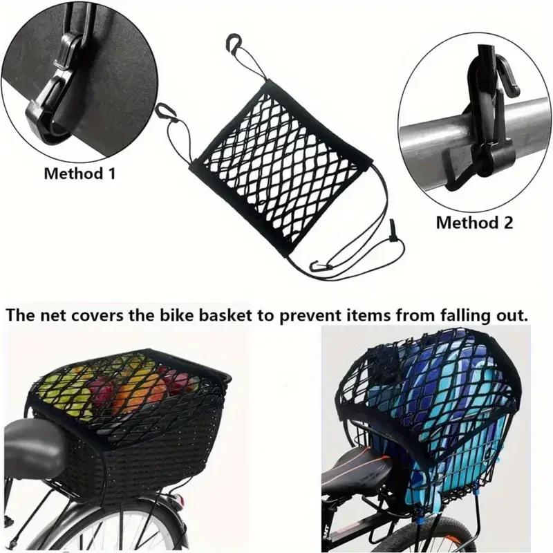 Motorcycle Cargo Net - Scooter Mesh Storage Bag with Hooks for Bike Luggage Organization