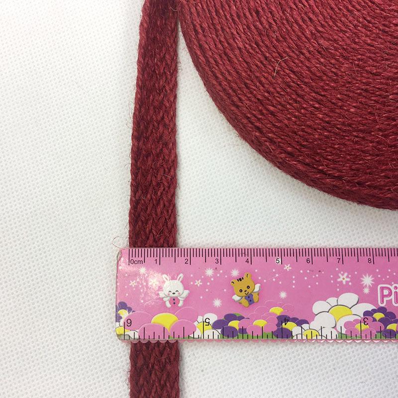 Color Flat Hemp Rope Webbing Handmade Diy Kindergarten Retro Decoration Flat Jute Strap, Textile Accessories Ten
