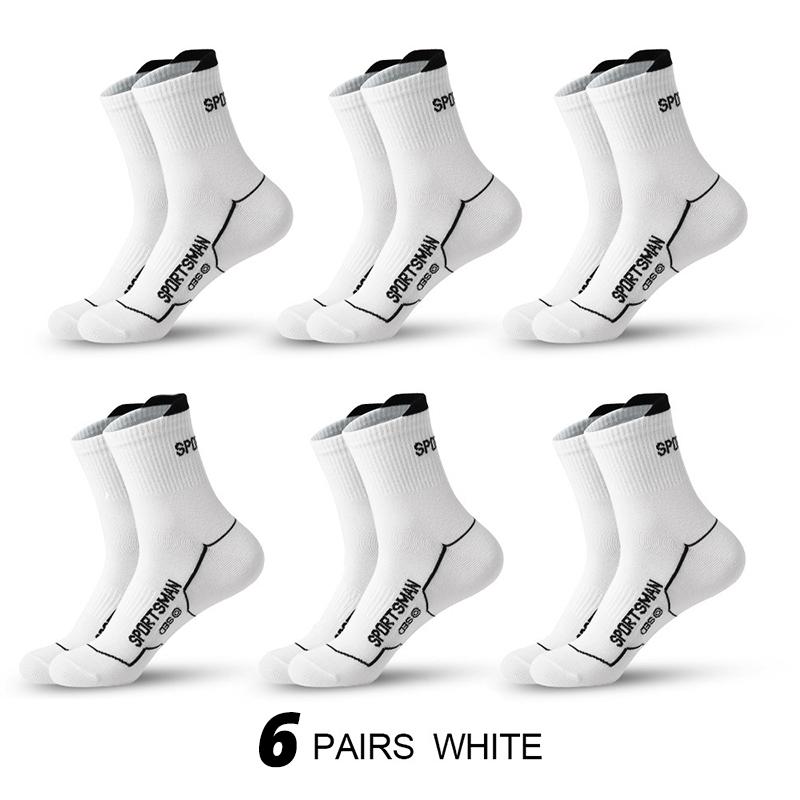 5 Pairs Men's Middle Socks, Sweat Absorbing Sweat Wicking Odor Proof Exercise Outdoor Basketball Running and  Fitness Long Sock