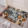 VIKAMA Adorable Cartoon Puppy Welcome Doormat Indoor/Outdoor Entrance Floor Mat Non-Slip, Stain-Resistant Rug Home Decor