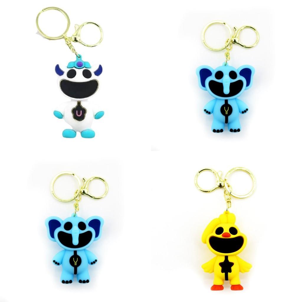 Smilingcritters Bobi Game Time 3 Cute Animal Keychain Big Mouth Monster Pendant Purple