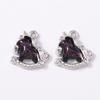 5pcs Cute Crystal CZ Rocking Horse Pendants Charms for Jewelry Making Necklace Earrings Bracelet DIY Handmade Accessories