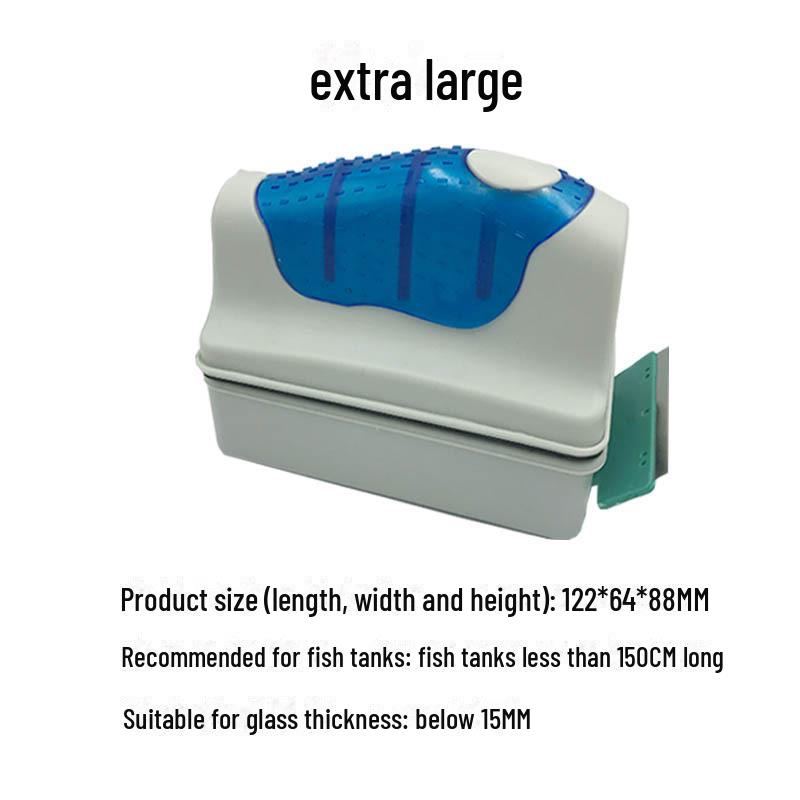 Doppelseitiger magnetischer Aquarienglasschaber und Bürstenreiniger