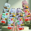 1PC Multi Style Toy Car Pack 750ml Color Plastic Sports Water Bottle Leakproof Flip Straw Lid Suitable for Sports Office Home Use