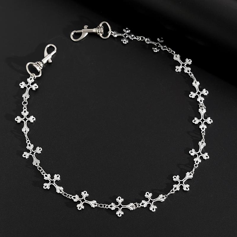 Vintage Goth Punk Waist Chain For Men Punk Jeans Pants Chain Hip Hop Cross Pants Chain Trendy Waist Chain Accessories Gifts