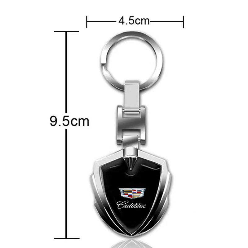 1PCS 3D Metal Car Logo Key Rings Keyring Logo Stying Shield Shaped Keychain For Cadillac XT5 XTS CTS BLS SLS DTS SRX Escalade Tiburon Deville