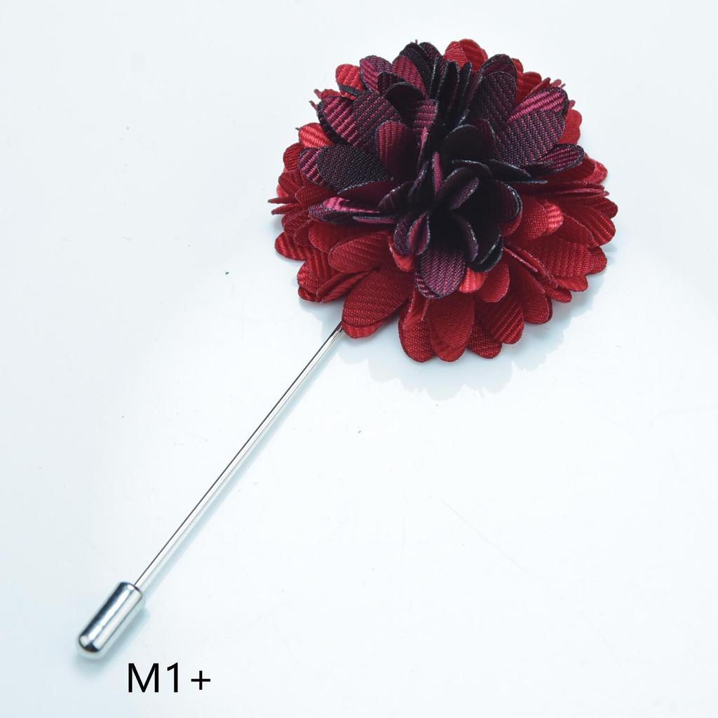 Handmade Floral Blue Corsage Brooch for Men & Women