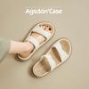 Augustine Platform Slippers Women's Summer Wear 2025 New White Sandals with Skirts French Beach Sandals