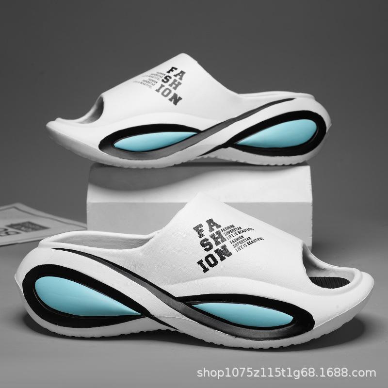 New slippers couple summer fashion simple outer wear thick bottom non-slip wear-resistant outdoor non-slip leisure beach one-word drag