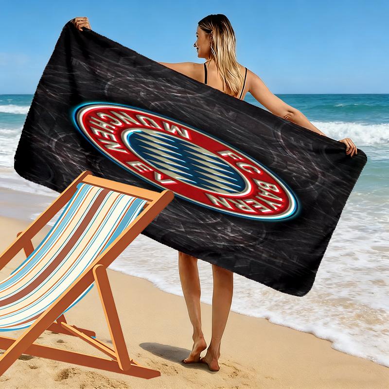 FC Bayern Munich: Passion Field beach towel Portable for travel beach Outdoor pool towel Absorbent bath towel quickdrying swim towel Fashion
