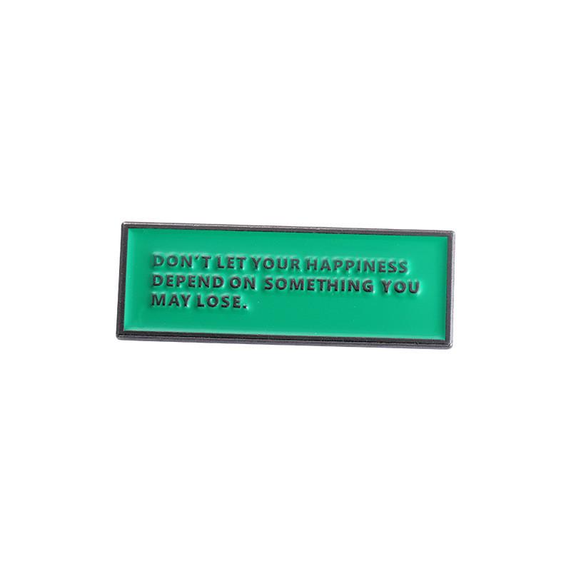 Stylish Alloy Letter Brooch Set Contemporary Geometric Enamel Pins For Wear Everyday