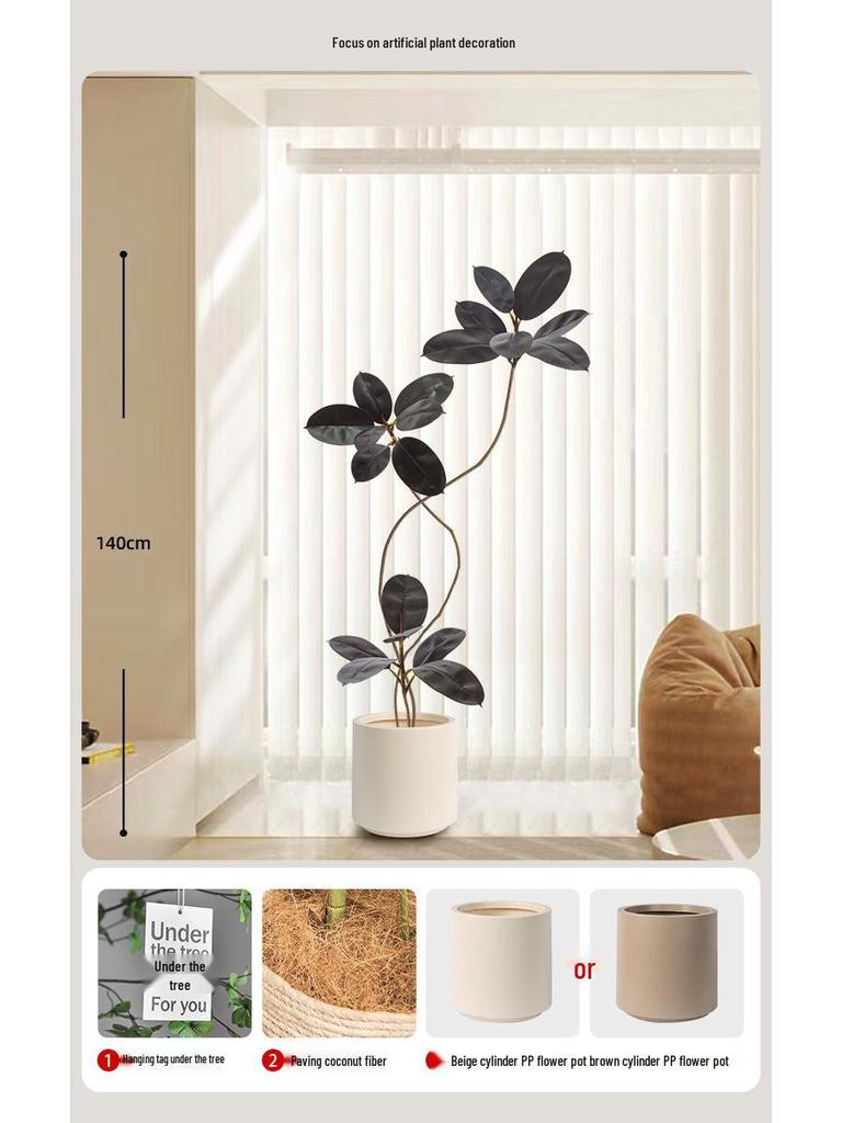 Luxurious Large Faux Green Plant Decoration for Indoor Use