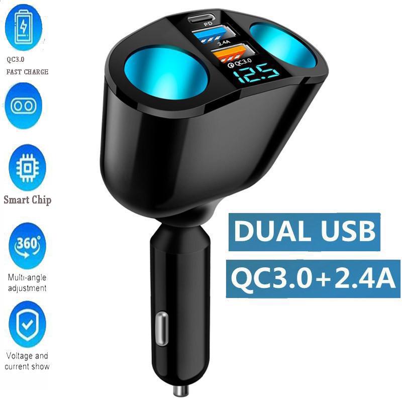 Rpartiteur de prise de chargeur de voiture, double QC 3.0 USB, adaptateur  d'alimentation de voiture 12V, chargeur de voiture lectronique  acheter  aux petits prix dans la boutique en ligne Joom