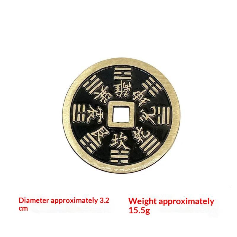 Solid Brass Chinese Feng Shui Lucky Coins With Engraved Patterns For Home Decor Collection Gifting