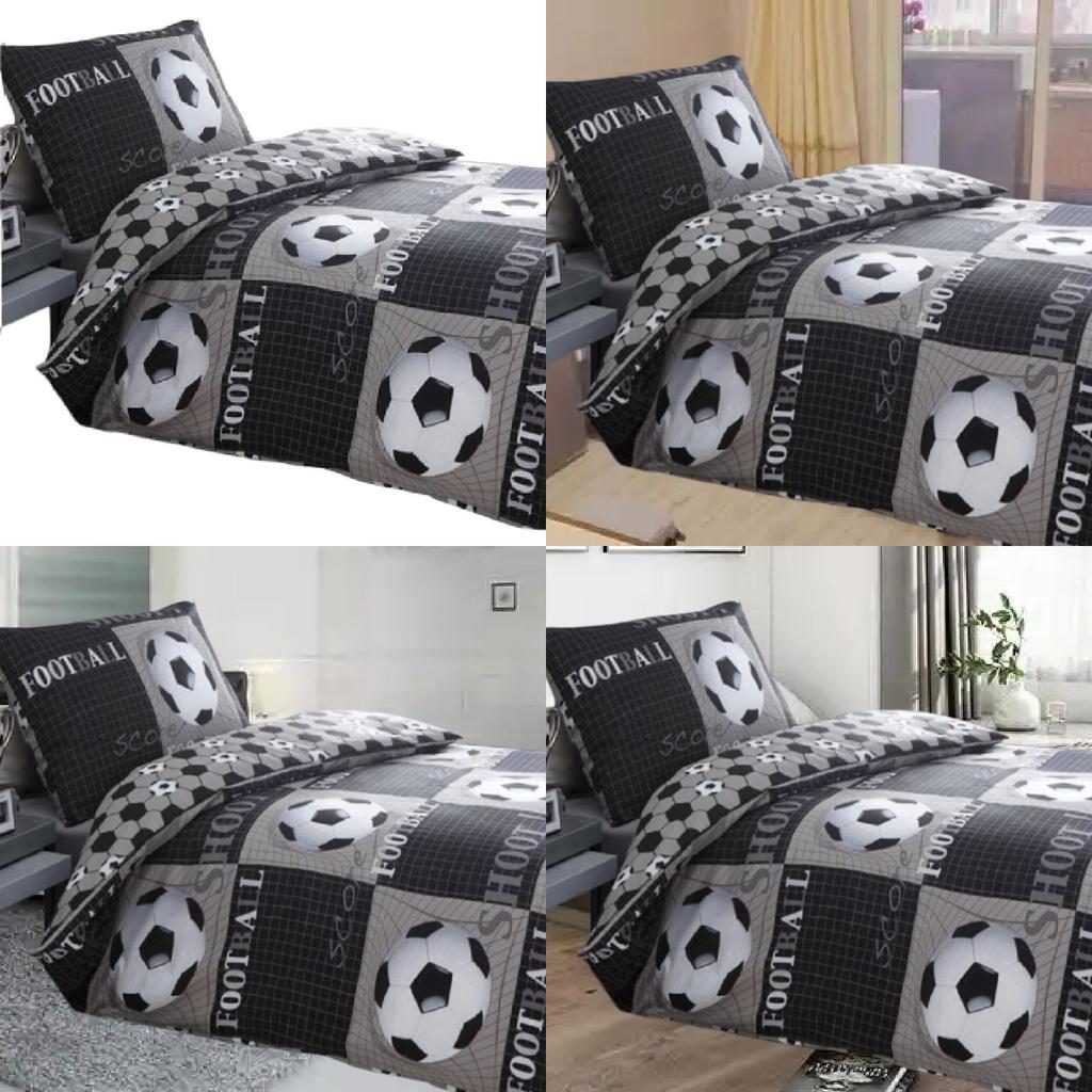Ensemble de housse de couette imprimée Football avec impression numérique pour la décoration de la chambre d'adolescent