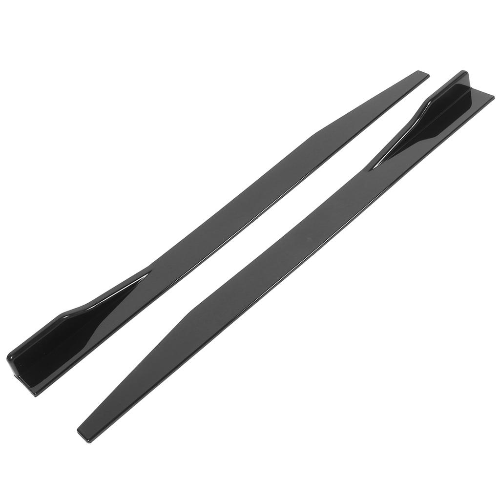 2pcs Car Side Skirt Splitter Lip Winglet Diffuser Universal for Sedan and Hatchback 120cm 47.2in Glossy Black