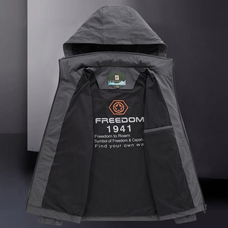 Autumn and Winter Outdoor Thermal Jacket Men's Middle-aged and Young Loose Korean Version Casual Men's Clothing Fleece Top Elastic Jacket