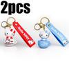 Cute Cartoon Hello Kitty Keychain Teacup Key Chain Women Girl Schoolbag Shoulder Bag Car Keyring Kid Kawaii Gift Festival gifts