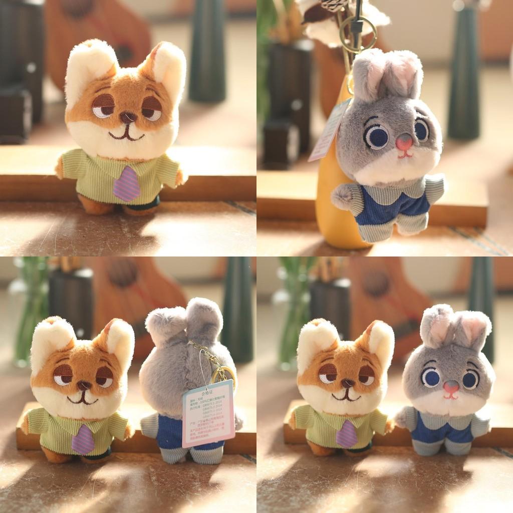 Zootopia Judy And Nick Stuffed Toy Plush Keychain Backpack Accessory Kids Gift