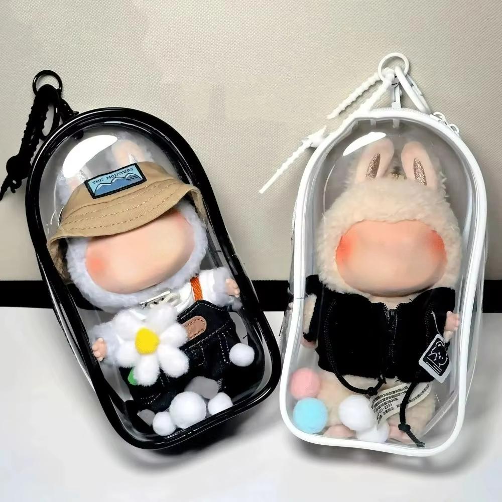 Colorful Pvc Transparent Out Bag Protector Case Organizer Box Keychain Doll Accessories ideal for 17cm Dolls Outdoor Display Bag