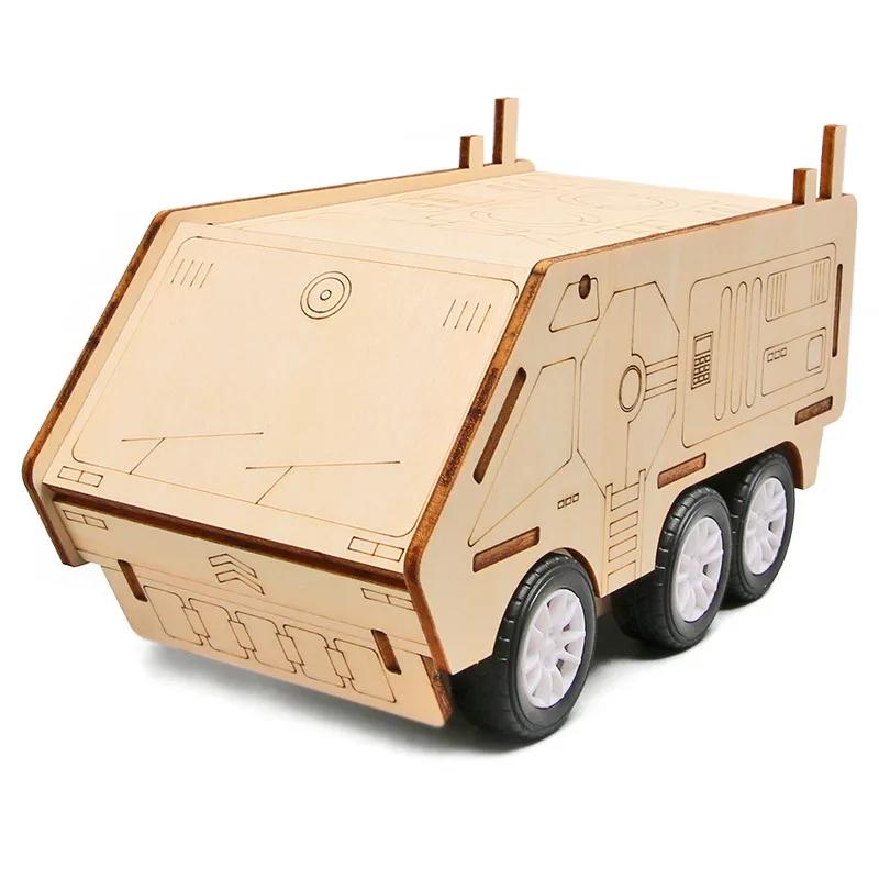 Physik Technik Gadget Kinder Wissenschaftsspielzeug Elektrisches gepanzertes Auto Lernspielzeug für Kinder Bastelset G86