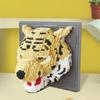 Tiger Wall Painting Building Blocks Set Home Decorations Tiger Theme Construction Kit For Room Styling