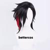 Game Arcane Season 2 Vi Jinx Cosplay Wig Vi Black and Red Hair For Women Men Halloween Carnival Party LOL Role Play Wig