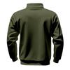 Men's Casual And Trendy American- Fleece Heavy-duty Loose Hoodie, Men's Warm Stand-up Collar Semi-pull Connection Solid Color Sports Hoodie