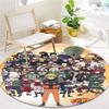 Naruto Characters Round Area Rug Carpet Rug For Living Room Bedroom Sofa Playroom Decor Nonslip Floor Mat