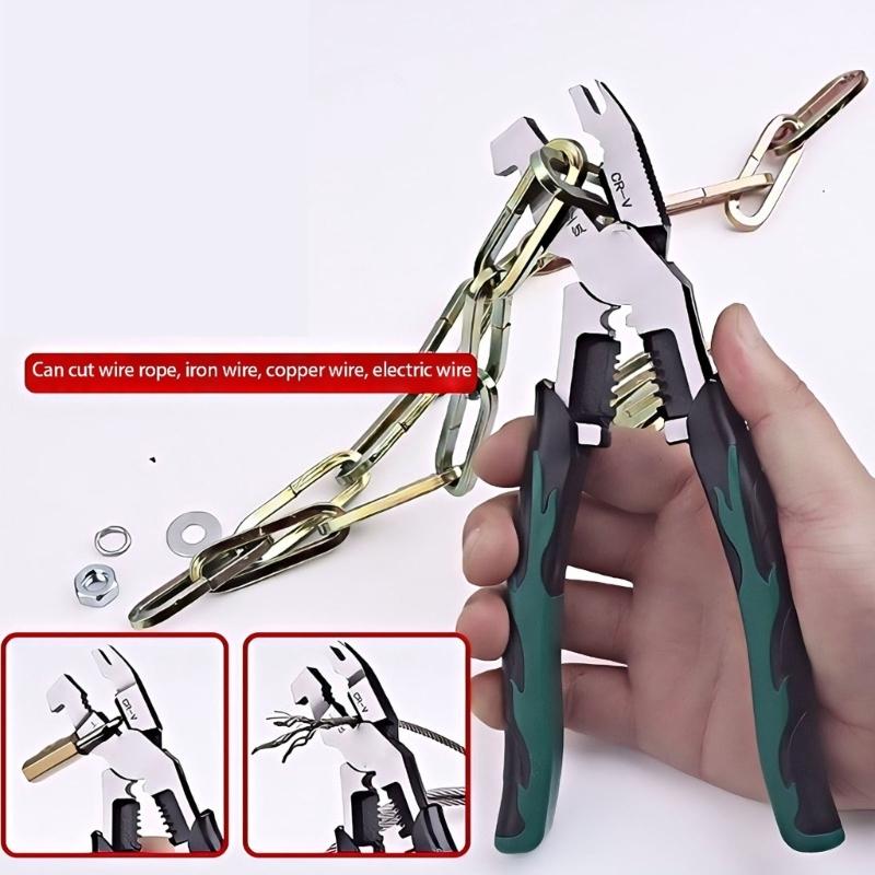 Multifunction Pliers Combination Pliers Stripper Crimper Cutter Duty Wire Pliers Diagonal Pliers Wire Cutter Hand Tool